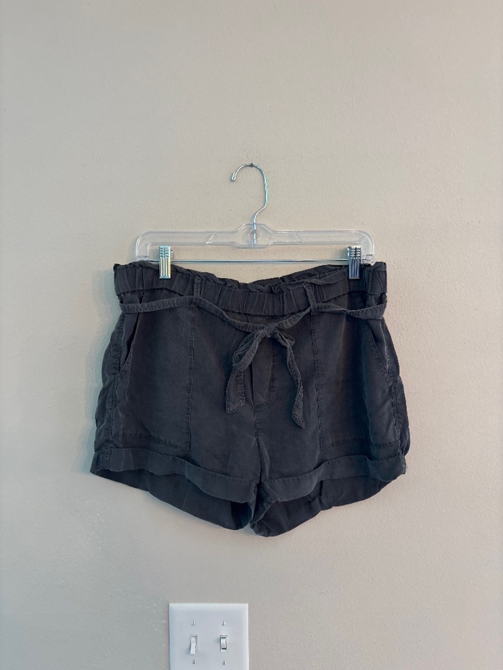 Aerie Grey Paperbag Shorts